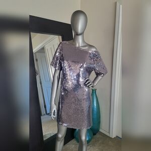 Abercrombie & Fitch Shimmering Lavender/Silver  Mini Dress